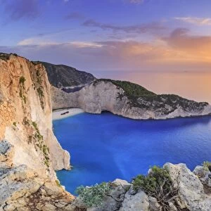 Greece, Ionian Islands, Zakynthos, Navagio (shipwreck) beach
