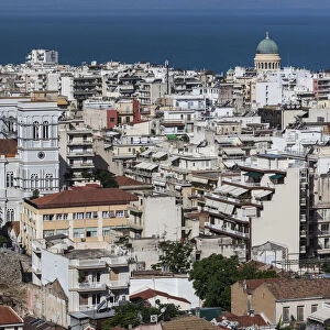 Greece, Peloponese Region, Patra, elevated city view
