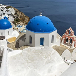 Greek orthodox church in Oia, Santorini, South Aegean, Greece