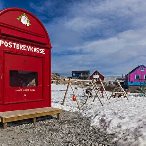 Greenland, Disko Bay, Ilulissat, Santas Giant Mailbox