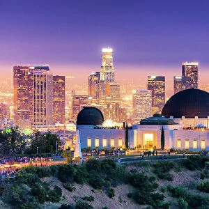 Griffith Observatory & Los Angeles Skyline at Night, California, USA