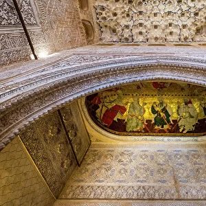 Hall of the Kings, Nasrid Palaces, Alhambra Palace, Granada Province, Andalusia, Spain