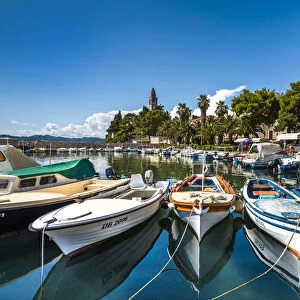 Harbour, Lopud Island, Elaphiten Islands, Dubrovnik, Dalmatia, Croatia