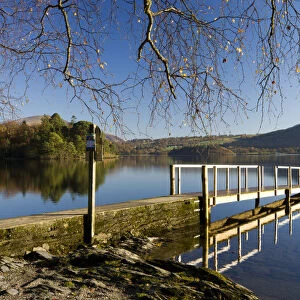 Hawes End Landing Stage jetty on Derwent Water, Lake District National Park, Cumbria