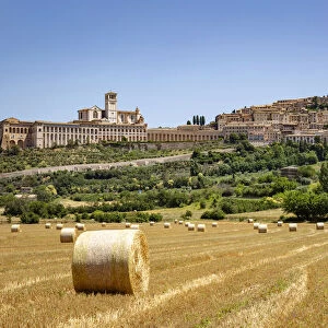 Hay bales in Assisi, Umbria, Italy