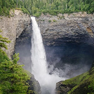 Helmcken Falls, Wells Gray Provincial Park, British Columbia, Canada. Stormy weather