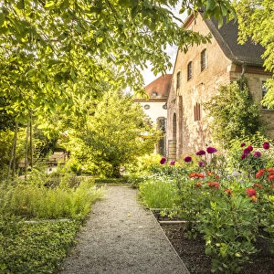 Herb garden of the Hornbach Monastery in Hornbach, Rhineland-Palatinate, Germany