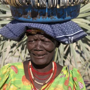 A Himba street vendor at Opuwo who sells Himba Jewellery