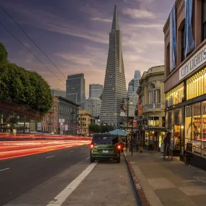 The historic City Lights bookstore at Columbus Avenue, San Francisco, California, USA