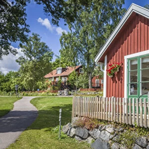 Historic summer houses in Sigtuna, Stockholm County, Sweden
