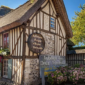 Historic village inn in Pierrefitte-en-Auge, Calvados, Normandy, France