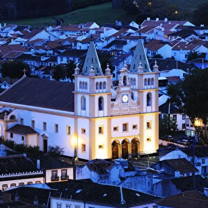 Historical center of Angra do Heroismo (UNESCO World Heritage Site) with the Motherchurch