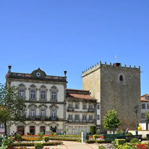 The historical centre of Barcelos with the medieval tower, dating back to the 15th