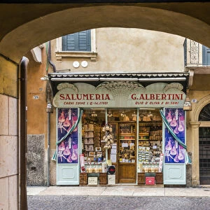 Historical drugstore in the city center, Verona, Veneto, Italy
