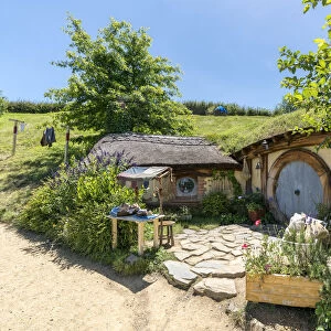 Hobbit house. Hobbiton Movie Set, Matamata, Waikato region, North Island, New Zealand