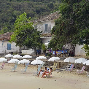 House and beach near Buzios, Rio de Janeiro, Brazil, South America