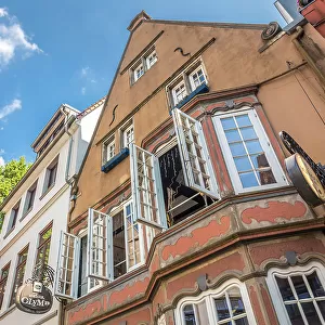 Houses in the historic Schnoor district, Bremen, Germany