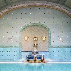 Hungary, Central Hungary, Budapest. Completed in 1918, Gellert Thermal Baths consists