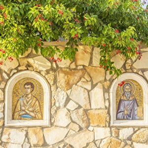 Icons outside the Church of the Holy Virgin Mother of God, Ayia Napa, Famagusta District