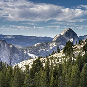 Idyllic shot of Northern side of Half Dome on sunny day, Olmsted Point