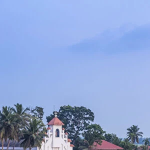 India, Kerala, Alappuzha (Alleppey), Alappuzha (Alleppey) Church on backwaters