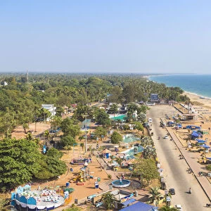 India, Kerala, Kollam, View of Kollam beach