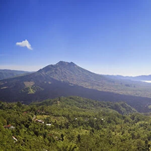 Indonesia, Bali, the caldera of Gunung Batur Volcano and Danau Batur Lake