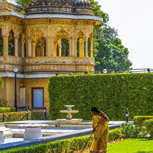 Inside the Taj Lake Palace on Lake Pichola in Udaipur, Rajasthan, India, Asia