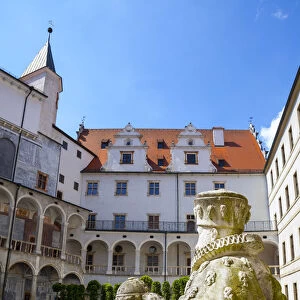 Interior courtyard, Neuburg Castle, Neuburg an der Donau, Upper Bavaria, Germany