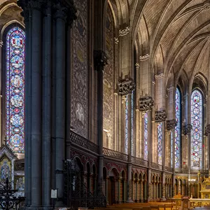 Interior of Lille Cathedral, the Basilica of Notre Dame de la Treille, Lille, France