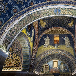 Interior view of Mausoleum of Galla Placidia. Ravenna, Emilia Romagna, Italy