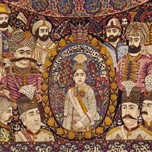 Iran, Tehran, Laleh Park, Carpet Museum of Iran, traditional Iranian carpet detail