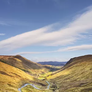 Ireland, Co. Donegal, Ardara, Glengesh pass, winding road through mountainous landscape