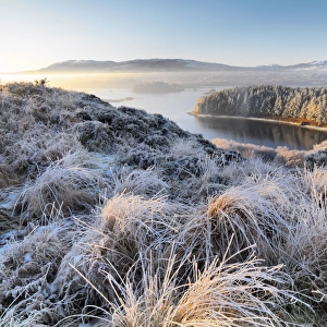 Ireland, Co. Donegal, Mulroy bay, winter landscape