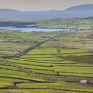 Ireland, County Kerry, Ring of Kerry, Portmagee, elevated coastal landscape