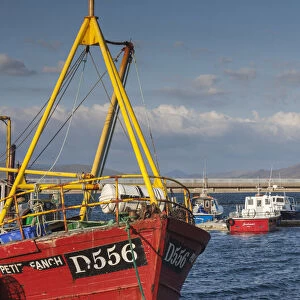 Ireland, County Kerry, Ring of Kerry, Portmagee, fishing boats