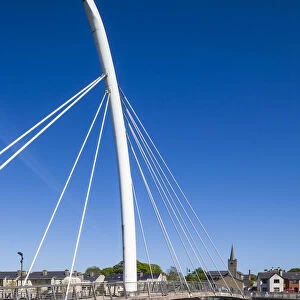 Ireland, County Mayo, Ballina, the new river bridge