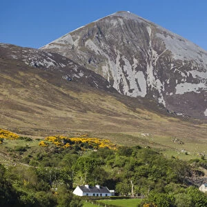 Ireland, County Mayo, Murrisk, view of Croagh Patrick Holy Mountain