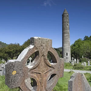 Ireland, County Wicklow, Glendalough, ancient monastic settlement started by St. Kevin