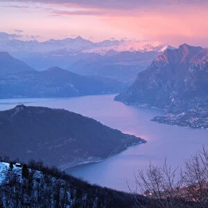 Iseo lake and Orobie Alps, Brescia province, Lombardy district, Italy