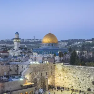Israel Print: Jerusalem's Old City, Temple Mount and Western Wall Israel Print: Jerusalem's Old City, Temple Mount and Western Wall