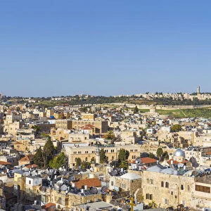 Israel, Jerusalem, View of the Old City