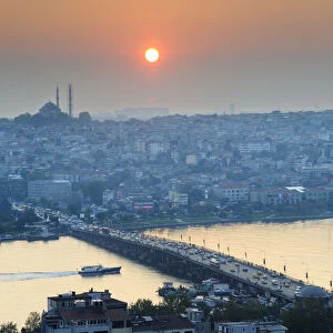 Istanbul and the Golden Horn at sunset. Turkey