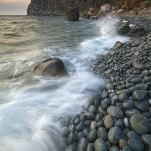 Italy, Calabria, Palmi, Sunset at Marinella Beach