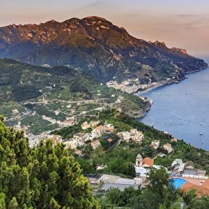 Italy, Campagnia, Amalfi Coast, Ravello. The Coastline from the town of Ravello