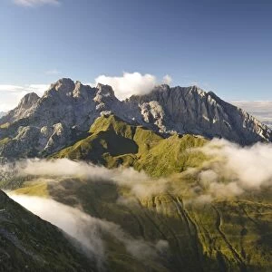 Italy, Friuli-Venezia Giulia, Carnia, View from the summit of mount Crostis towards