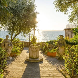 Italy. Lombardy. Brescia district. Lake Garda. Sirmione. Private Garden