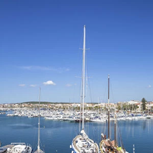 Italy, Sardinia, Alghero, View of harbour