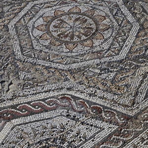 Italy, Sardinia, Southwest Sardinia, Nora, Roman Ruins, mosaic floor