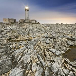Italy, Sicily, The lighthouse on the cliffs of Capo Murro di Porco, Plemmirio Natural